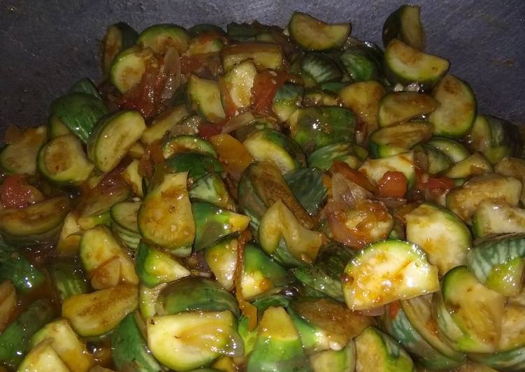 OSENG terong lalap ASEM pedas.