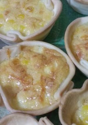 Una foto de Canastas de choclo, queso y crema