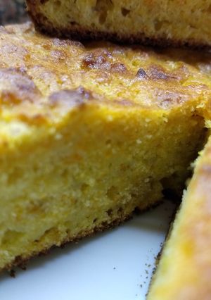 Una foto de Torta de naranja en licuadora