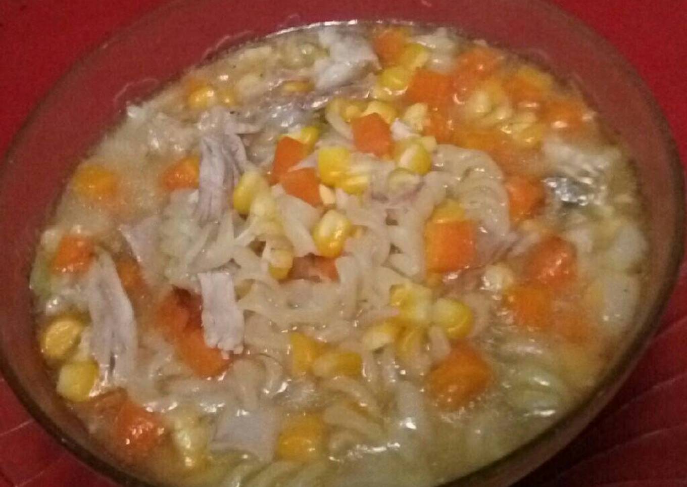 Sup ayam jagung nano-nano