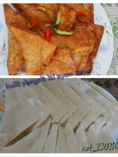 Foto resep Kulit pangsit isi ayam sayur