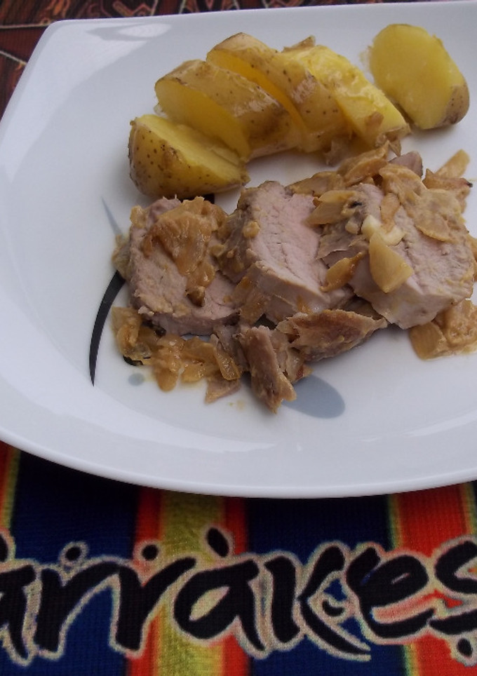 Una foto de Solomillo de cerdo a la mostaza dijon