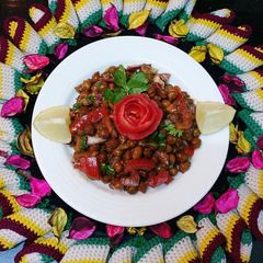 A picture of Healthy Tangy Kala Chana Chaat.