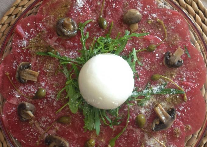 Carpaccio de boeuf et sa burrata#mars