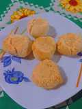 Pepas de harina de almendras y coco, con relleno de crema de maní