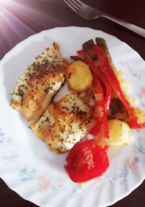 Una foto de Bacalao al horno