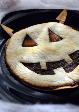 Una foto de Tortitas con Chocolate -Diablo Halloween-