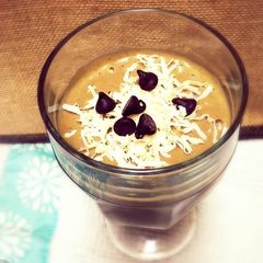 A picture of Strawberry Banana smoothie(gluten free).