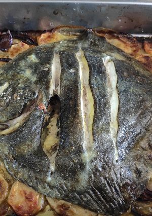 Una foto de Rodaballo al horno