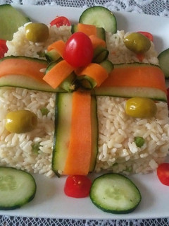 صورة لوصفة سلطة الأرز