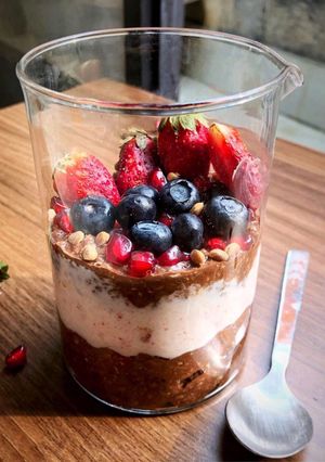 A picture of Overnight Soaked Chocolate Oats.