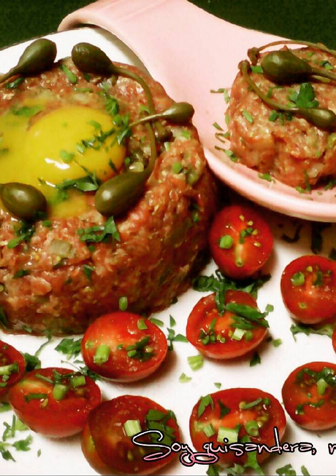 Una foto de Steak tartar a mi manera
