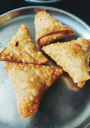 A picture of Corn Samosas.