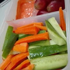Carrots and cucumber dip A picture of Carrots and cucumber dip.