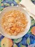 Alubias con calabaza y pollo