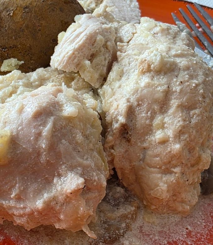 Foto principal de Pollo en Crema de Champiñones (Thermomix TM6)