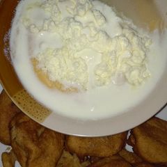 A picture of Pap and akara.