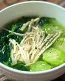 🌱 Canh Mồng Tơi Nấu Mướp Hương & Nấm Kim Châm