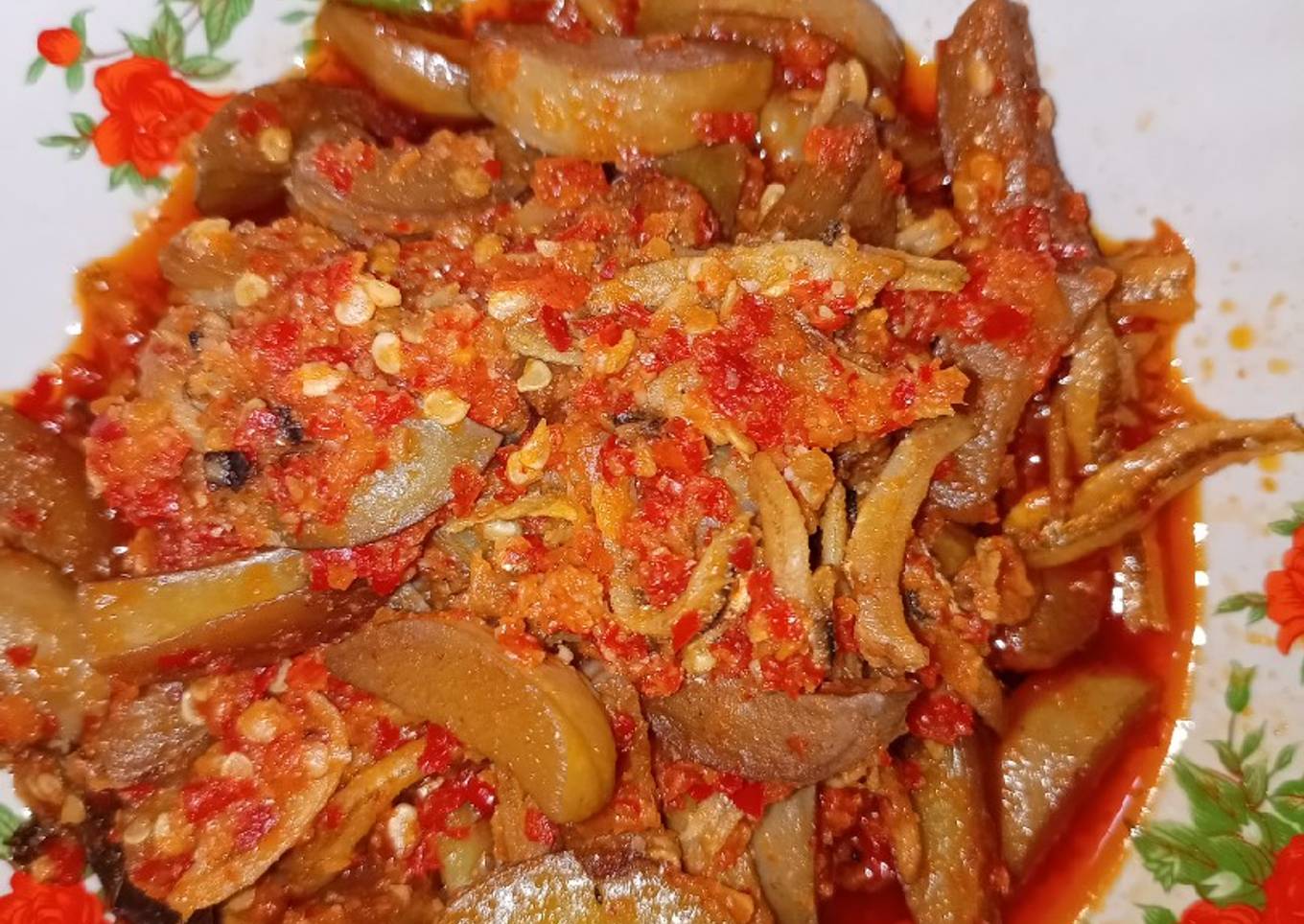 Jengkol balado teri pedas mantap