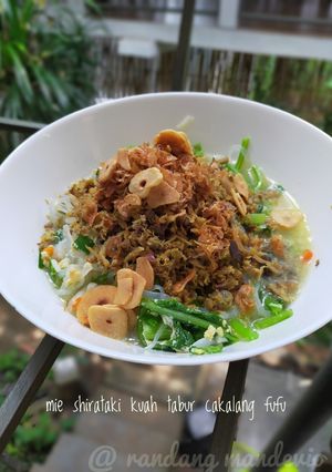 Foto resep Mie shirataki kuah tabur cakalang fufu