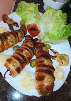 صورة لوصفة خبز محشي بالفلفل الحار بعجينة دون عجن