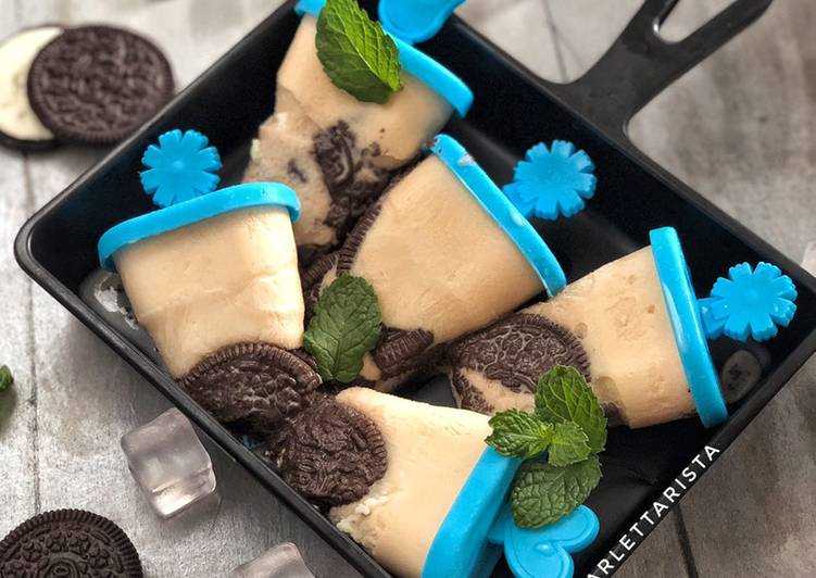 makanan Oreo popsicle Jadi, Enak