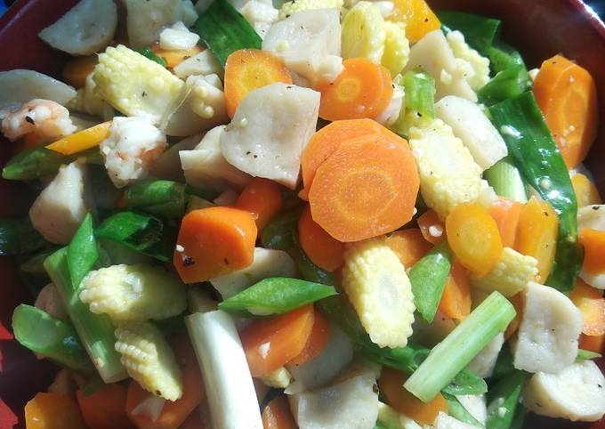 Langkah Mudah untuk Membuat Cap cay baso ikan ala bubu yang Bisa Manjain Lidah