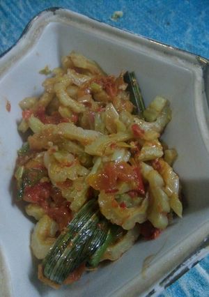 Foto resep Tumis pare ikan asin