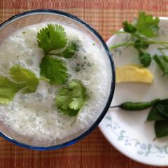 A picture of Neer Moru or Spicy Buttermilk.
