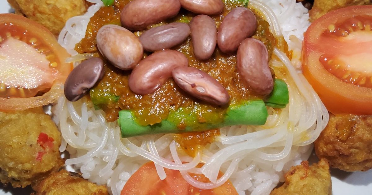 Perkedel Tempe dengan Saus Bolognese