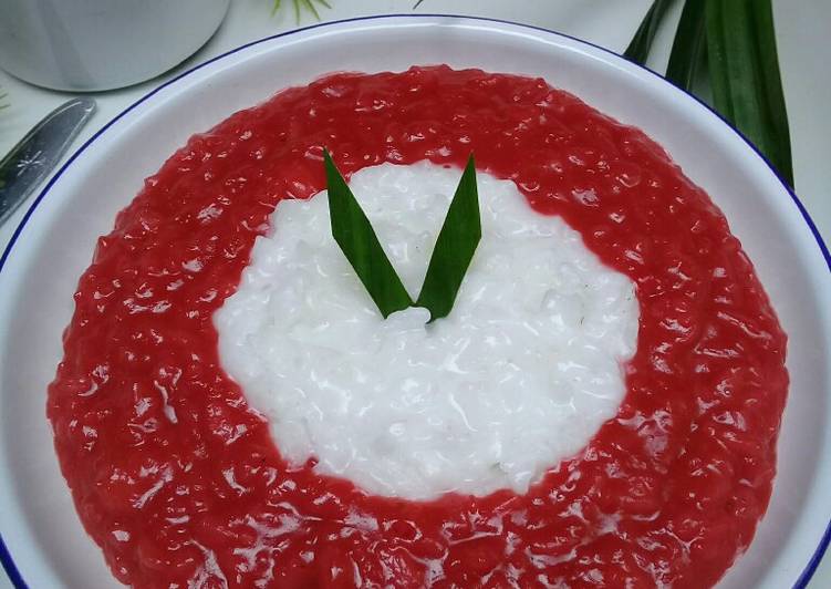 Resep Bubur Red Velvet &amp; Putih yang Bisa Manjain Lidah