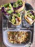 Wrap con avocado, gamberi e cavolo cappuccio