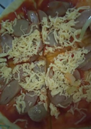 Foto resep Pizza teflon dengan metode waterroux/ tangzhong