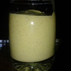 A picture of Avocado and peanut smoothie.