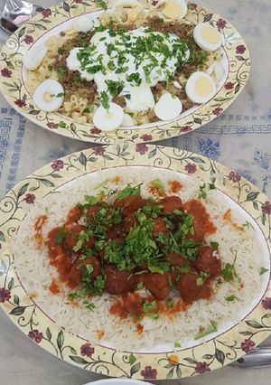 صورة لوصفة رز مع كفته الدجاج