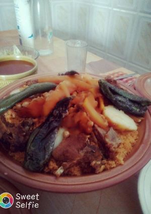 صورة لوصفة كسكسي بلحم العلوش(الخروف)