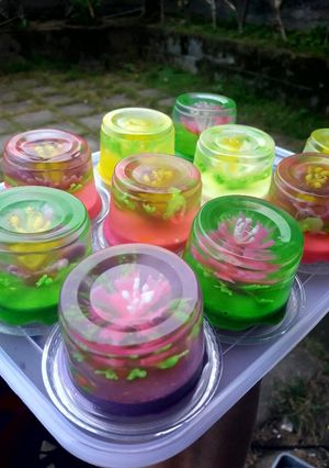 Foto resep Puding jelly art(cup)
