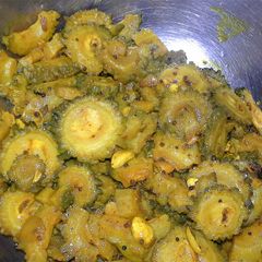 A picture of Bittergourd Fry- Diabetic Diet.
