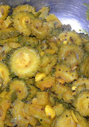 A picture of Bittergourd Fry- Diabetic Diet.