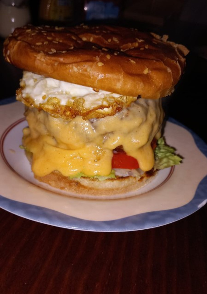 Una foto de Receta de hamburguesa de carne de red