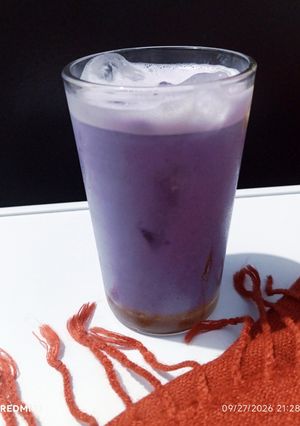 Foto resep Ubi Ungu Latte (Sugar Free)