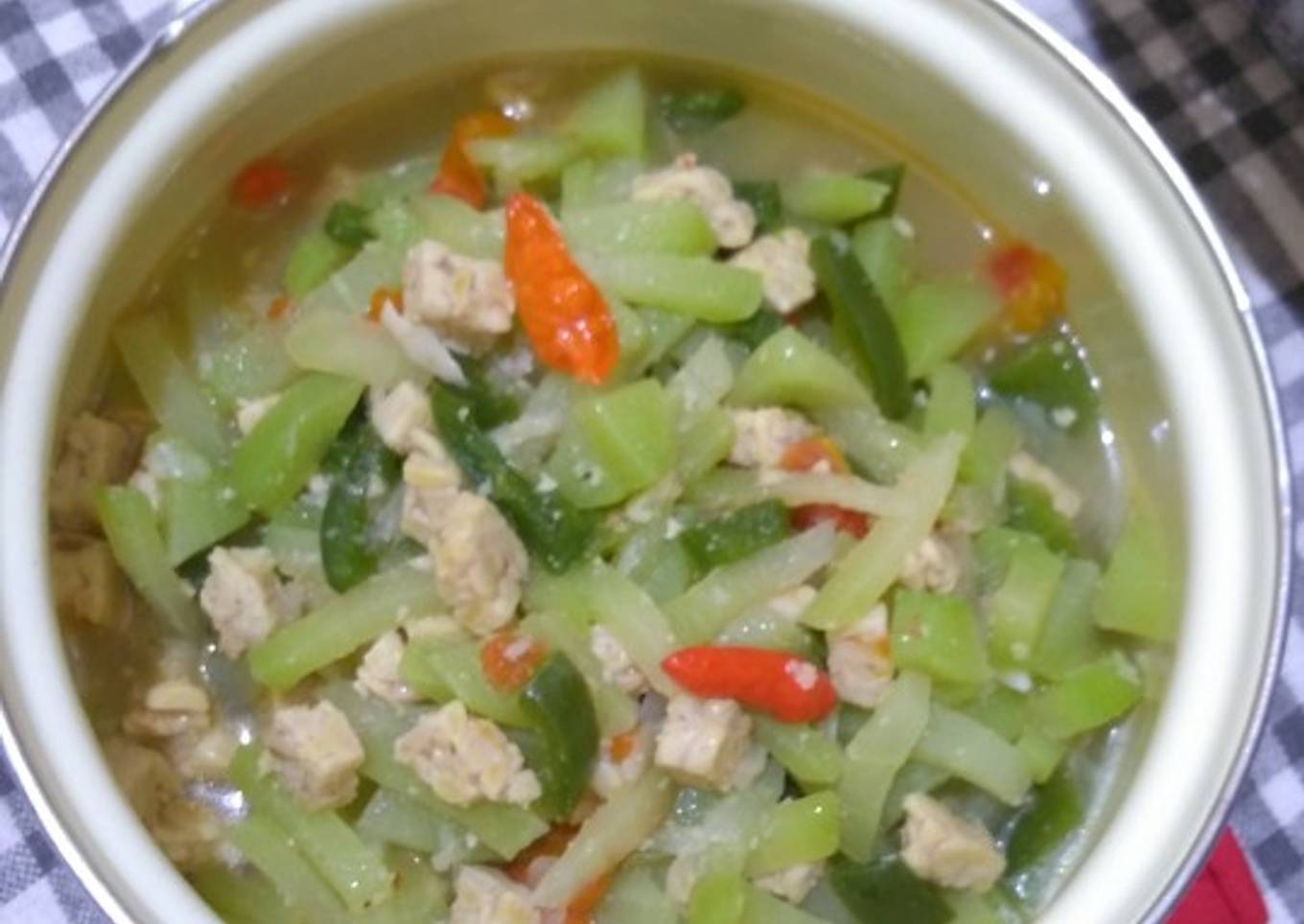 Tumis/Sambal Goreng Tempe Labu Siam (Menu harian)