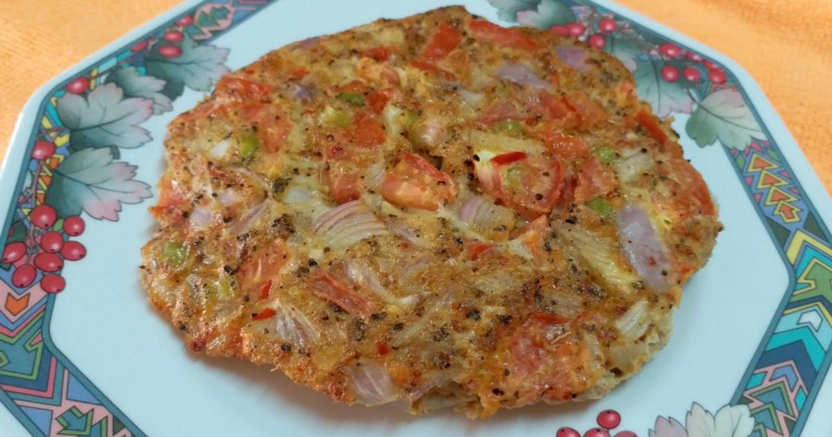 Onion Tomato Egg Omelette Recipe by Rosalyn_Kitchen Cookpad