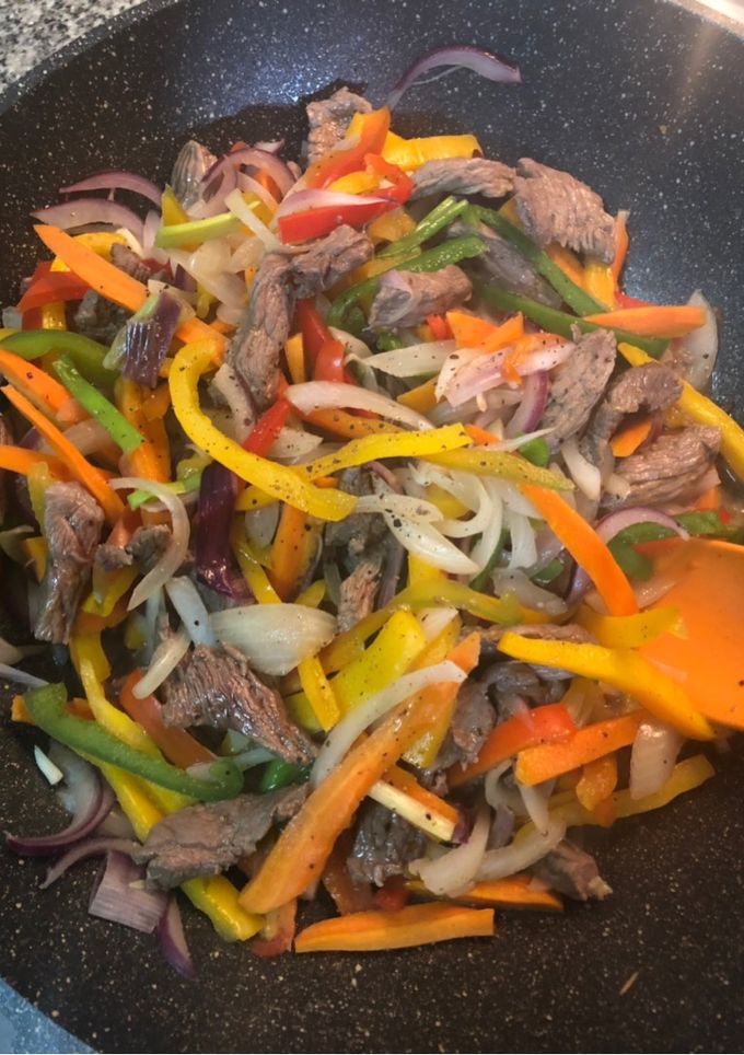 Una foto de Relleno para fajitas