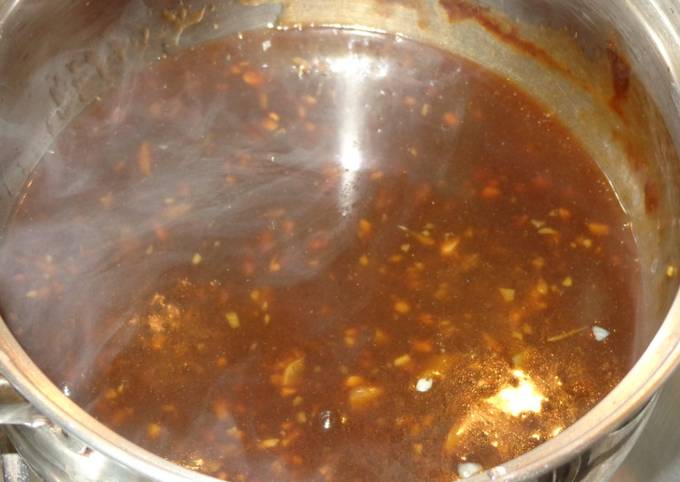 Salsa de soja con miel para carnes y aves Receta de Jon Michelena- Cookpad
