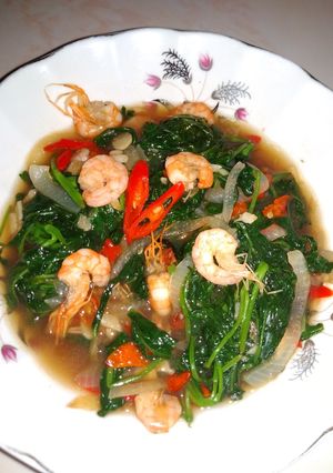 Foto resep Cha Kangkung Udang