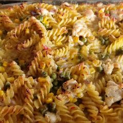A picture of My Creamy Chicken and Sweetcorn Pasta Bake.
