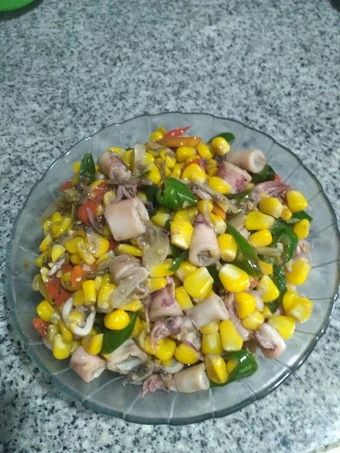 Cara Gampang Membikin Resep  Tumis cumi asin + jagung manizz 😍 yang Bikin Ngiler, Sempurna