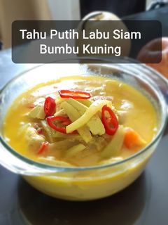 Foto resep Tahu Putih Labu Siam Bumbu Kuning