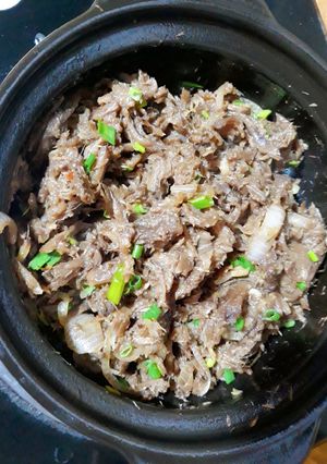 Hình của món Chân nấm kho sả ớt.